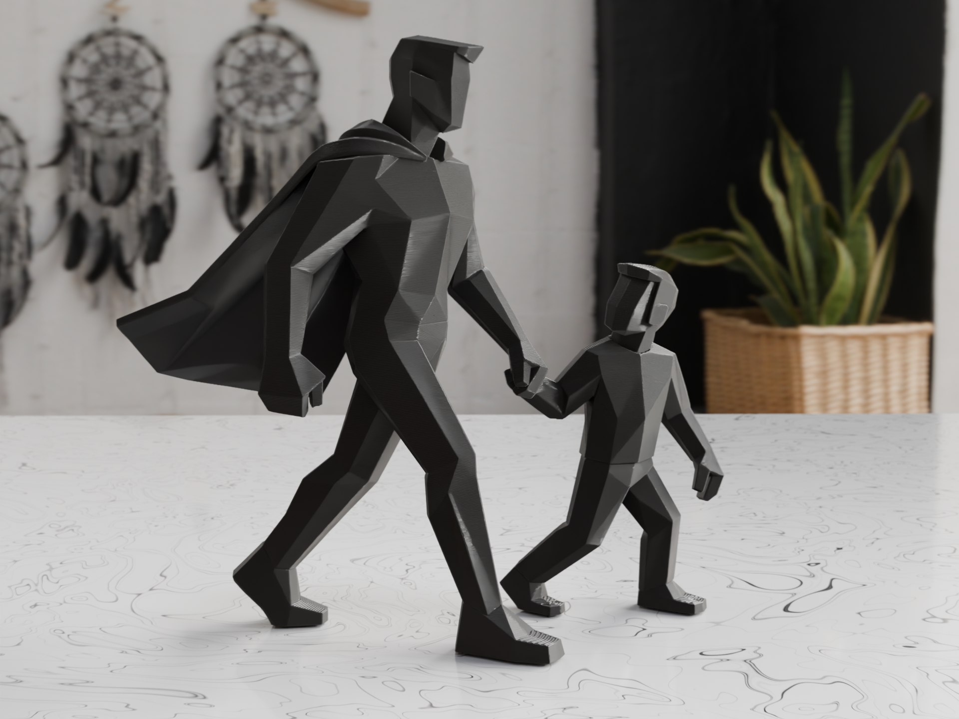Estátua Pai e Filho