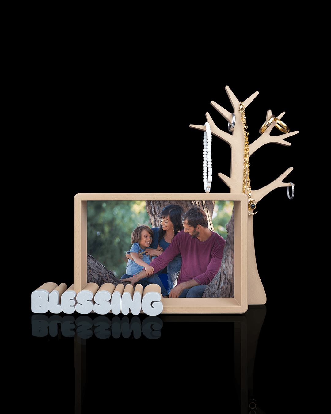 Porta-Retrato e Organizador de Joias Keepsake Tree